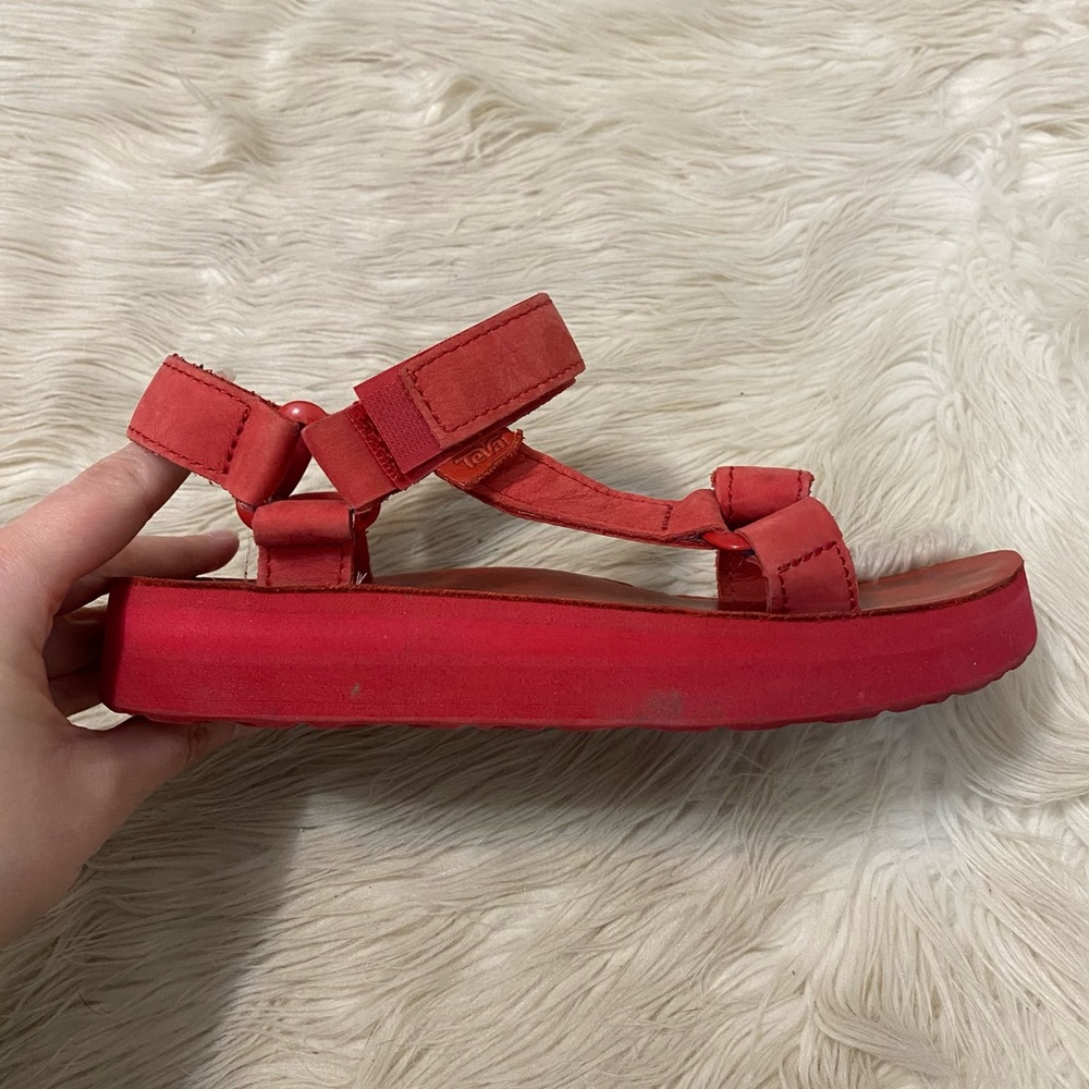 Teva Midform Universal Leather Platform Sandal Ra… - image 5